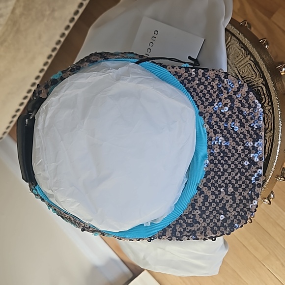 NWT Gucci GG Sequin Baseball Hat Paill Small - Picture 6 of 11